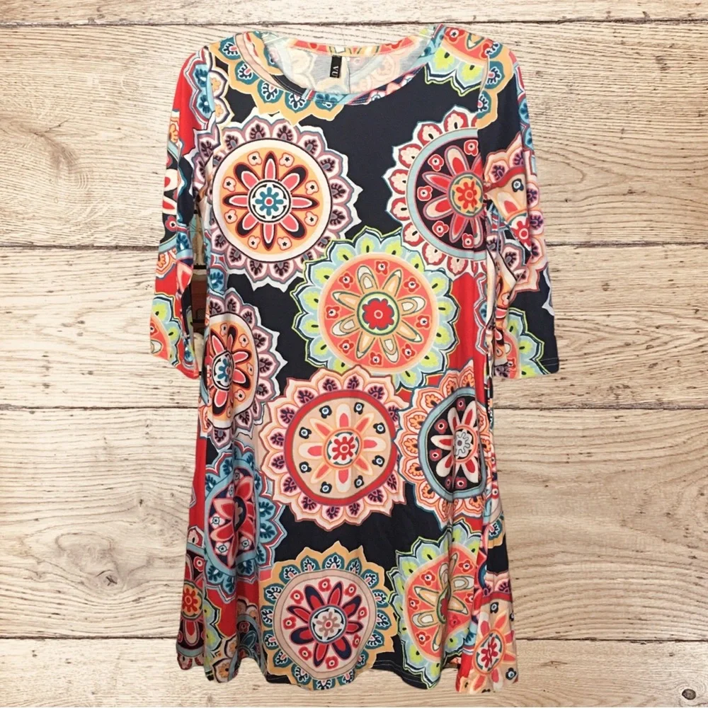 Vutti Dress Size Small Multicolor with Pockets Preowned Gently Used - Picture 1 of 5
